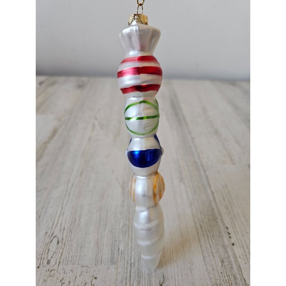 Candy glass totem ornament icicle Xmas tree unique candy